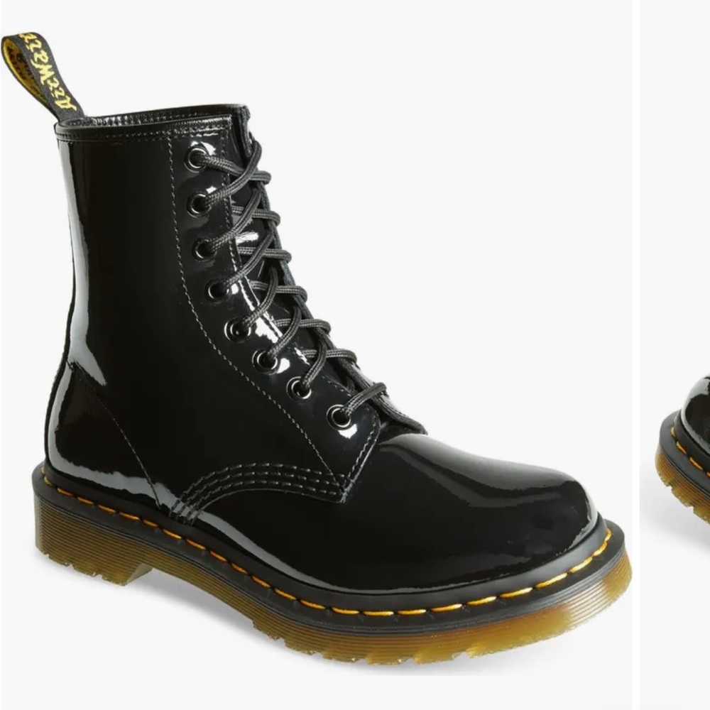 Black patent leather dr. Martens 1460